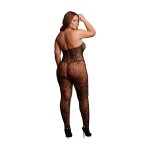Le Desir Sweeney Bodystocking Queen Size czarny XXL-5XL – koronka, halterneck