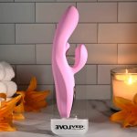 Evolved Push The Button Wibrator z ruchomą końcówką, różowy, 100 ustawień, IPX7, USB