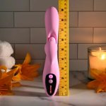 Evolved Push The Button Wibrator z ruchomą końcówką, różowy, 100 ustawień, IPX7, USB