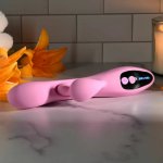 Evolved Push The Button Wibrator z ruchomą końcówką, różowy, 100 ustawień, IPX7, USB
