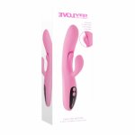 Evolved Push The Button Wibrator z ruchomą końcówką, różowy, 100 ustawień, IPX7, USB