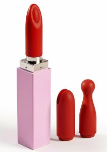 Xocoon Sealed With A Kiss Lipstick Vibe kompaktowy stymulator z 3 końcówkami i etui