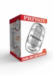 PRIVATE Clear Shot – dwustronna maszyna intymna, transparentna obudowa, 21 cm, TPE