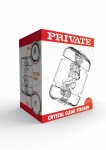 PRIVATE Crystal Clear Duo Sleeve – przezroczysta maszyna intymna 2w1, dwustronna, TPE
