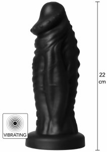 Devil Monster silikonowy model XL z systemem wibracji, funkcja boost, przyssawka, czerwony