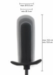 EXTREME Inflatable Smooth Plug Starter silikonowy, pompowany model, gładka powierzchnia, czarny