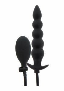 EXTREME Inflatable Ribbed Plug Advance silikonowy, pompowany model z żebrowaną powierzchnią