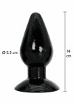 HIDDEN DESIRE Extreme Buttplug Large 14 cm anatomiczny model PVC, szeroka podstawa, czarny