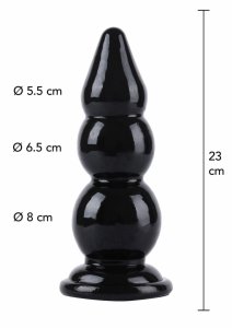 HIDDEN DESIRE Extreme Buttplug Balls 23 cm anatomiczny model XXL, segmentowany, PVC
