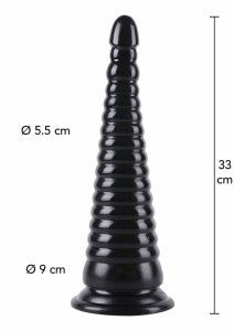 HIDDEN DESIRE Extreme Anal Cone 33 cm model XXL, stożkowy kształt, szeroka podstawa, PVC