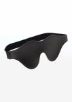 Taboom Intense Dark Blindfold – opaska z ekoskóry z welurową podszewką, czarna