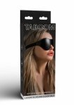 Taboom Intense Dark Blindfold – opaska z ekoskóry z welurową podszewką, czarna