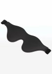 Taboom Intense Dark Blindfold – opaska z ekoskóry z welurową podszewką, czarna