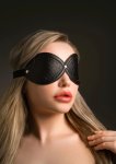 TABOOM Infinity Blindfold – opaska na oczy z welurową podszewką, regulowana, czarna