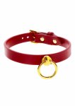 TABOOM O-Ring Collar – luksusowy kołnierz z ekoskóry z metalowym pierścieniem