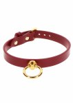 TABOOM O-Ring Collar – luksusowy kołnierz z ekoskóry z metalowym pierścieniem