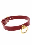 TABOOM O-Ring Collar – luksusowy kołnierz z ekoskóry z metalowym pierścieniem