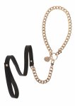 TABOOM Dona Statement Leash czarna smycz z metalowymi elementami, uniwersalne zapięcie