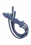 TABOOM Silicone Whip & Plug silikonowy bat z czterema paskami i anatomicznym uchwytem