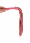 Taboom Malibu Whip rożowy bat z wegańskiej skory PU, długość 45 cm
