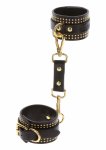 TABOOM Studded Ankle Cuffs Set czarne mankiety na kostki ze złotymi nitami, regulowane