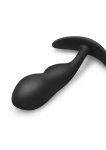 b-Vibe P-Spot SnugPlug Medium silikonowy model z pilotem, system wibracji, czarny