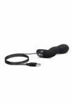 b-Vibe P-Spot SnugPlug Medium silikonowy model z pilotem, system wibracji, czarny