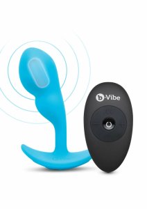 b-Vibe P-Spot SnugPlug Small silikonowy, wibrujący model z pilotem, 6 trybów, czarny