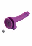 Hismith KlicLok Dildo 19 cm fioletowy, silikonowy, system KlicLok, teksturowana powierzchnia