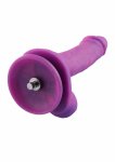 Hismith KlicLok Dildo 19 cm fioletowy, silikonowy, system KlicLok, teksturowana powierzchnia