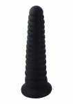 Hismith KlicLok Dildo 25 cm silikonowy, czarny, kompatybilny z systemem KlicLok, przyssawka
