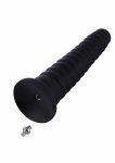 Hismith KlicLok Dildo 25 cm silikonowy, czarny, kompatybilny z systemem KlicLok, przyssawka