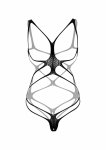 Strappy Open Cup Body czarny, siateczkowy, anatomiczny fason z otwartą górą i dolną strefą