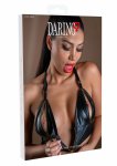 Daring Intimates Wetlook Bra With Zipper czarny połysk, biustonosz z zamkiem, rozmiar S/M