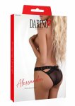 Alessandra koronkowe figi z otwartym krokiem, siateczka, S/M L/XL, czarne
