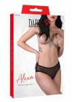 Alexa majtki z siateczki, bezszwowe, otwarty krok, czarne, 4-way stretch, S/M L/XL