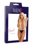 Obsessive Pearl beaded g-string koronkowe stringi z panelem i perełkami, S/M