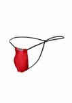 Justin+Simon Classic G-String Bulge czarny, anatomiczny fason z cienkim pasem, S/M