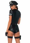Leg Avenue Flirty Five-0 Cop Romper damski kostium z czapką i odznaką M