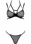 Zestaw bielizny Softline 2 Pcs Set TP104 czarny, siateczkowy, halterneck, regulowany