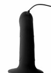 INFERNO Hollow Vibrating Strap-On silikonowy 20 cm – system intymny z pilotem i 10 trybami