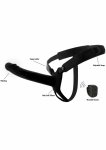 INFERNO Hollow Vibrating Strap-On silikonowy 20 cm – system intymny z pilotem i 10 trybami