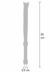 Hidden Desire Genuine Leather Knot Flogger – czarno-czerwony bat z naturalnej skóry, 55 cm