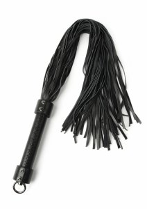 Hidden Desire Genuine Leather Whip 75cm – profesjonalny bat skórzany z teksturowanym uchwytem i metalowym pierścieniem