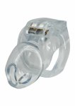 HIDDEN DESIRE Clear Control Cock Cage Regular – przezroczysty system kontroli z 4 pierścieniami, rozmiar Regular