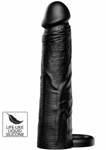 HIDDEN DESIRE INFERNO silikonowa nakładka intymna z pierścieniem stabilizującym 20 cm, anatomiczna tekstura