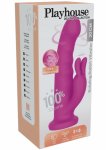 Playhouse Rotating Rabbit Vibrator silikonowy, wodoodporny, ładowany USB, system rotacyjny