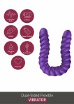 She.E.O Dual-Sided Flexible Vibrator silikonowy, wodoodporny, z pilotem, spiralna tekstura