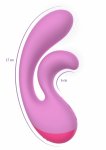 Untamed Rabbit Vibrator silikonowy, wodoodporny, 10 trybów, 2 silniki, fioletowy