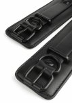 AVANZA VANTAGE 8 Precision Ankle Cuffs czarne skórzane kajdanki na kostki, miękka wyściółka